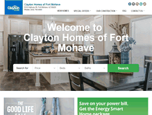 Tablet Screenshot of claytonhomesfortmohave.com